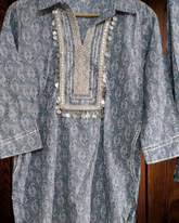 Rayon Afghani Co-Ord Set with Gotta Work – 2 Pc Kurta & Pant Set